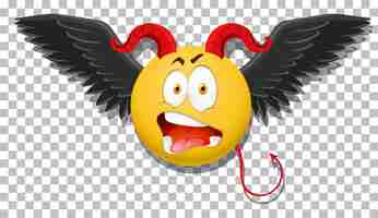 Free vector devil emoticon with facial expression