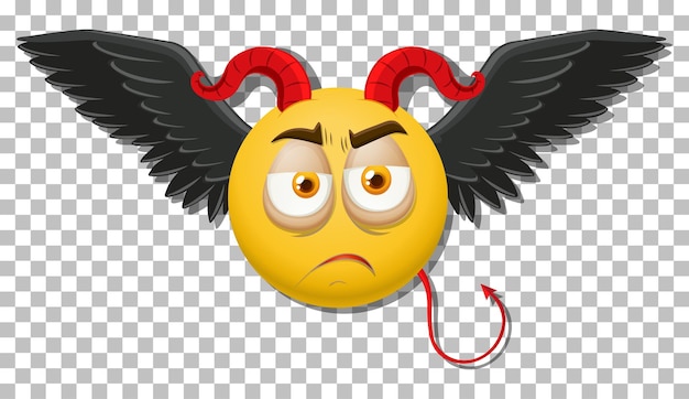 Free vector devil emoticon with facial expression