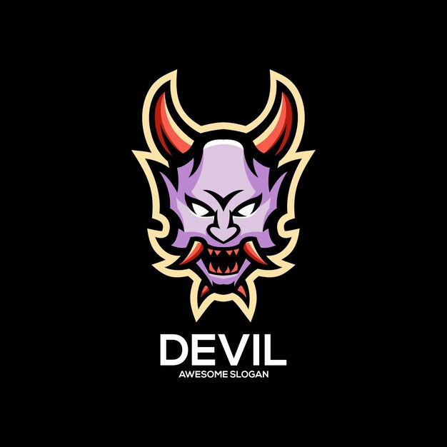 Devil esport mascot logo desin illustration