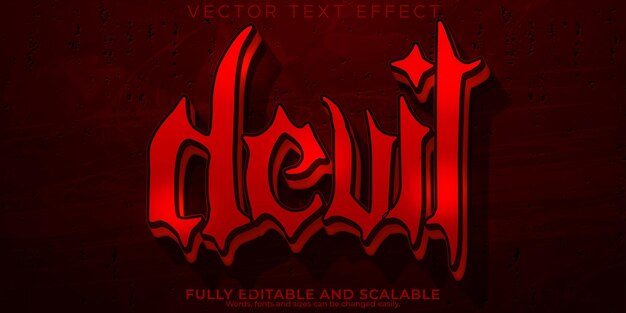 devil horror text effect editable blood and scary text style