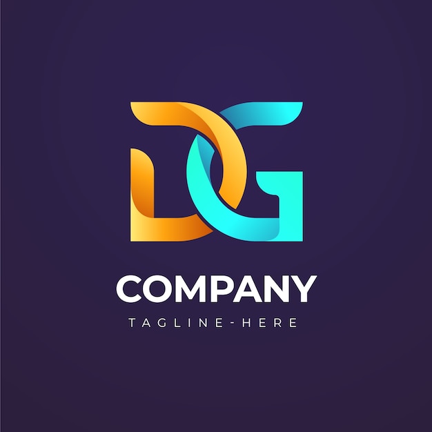 Шаблон дизайна логотипа dg