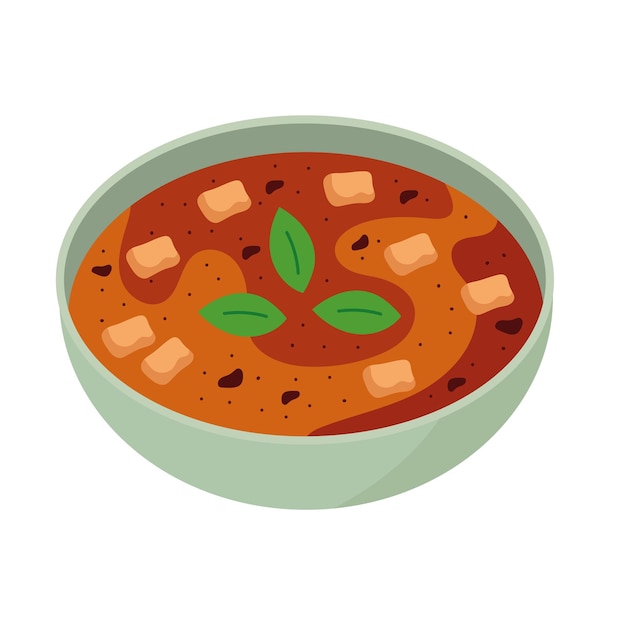 Free vector dhal soup indian food