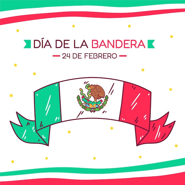 Illustrazione della celebrazione del dia de la bandera