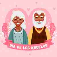 Free vector dia de los abuelos illustration