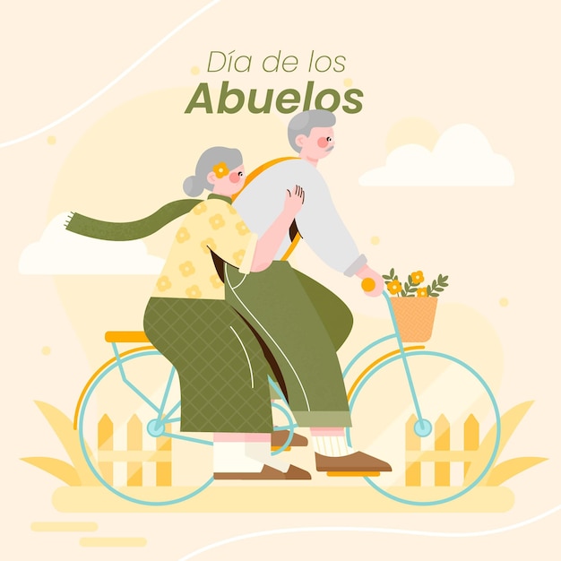 Dia de los abuelos illustrazione