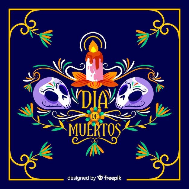 Концепция фона dia de muertos