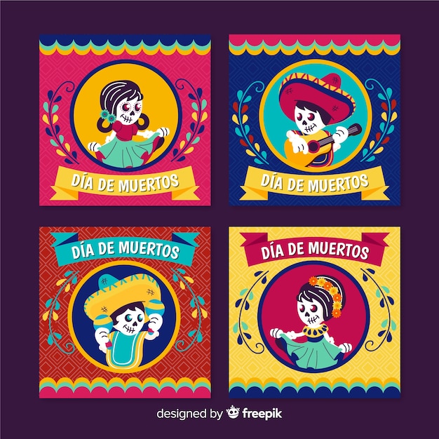 Collezione post instagram di dia de muertos