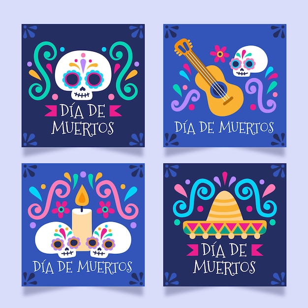 Dia de muertos instagram post collection