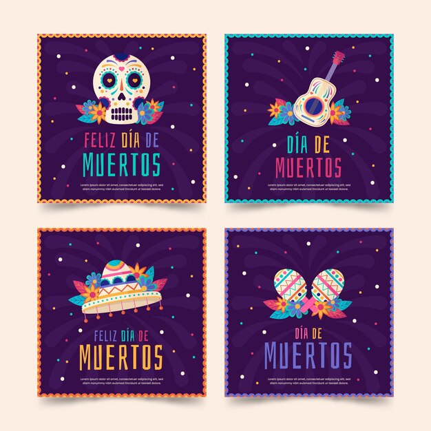 Dia de muertos Instagram Post Post Collection