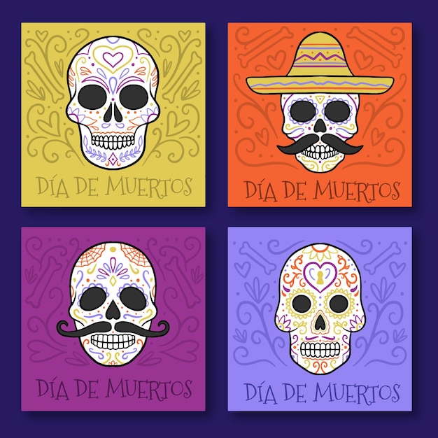 Dia de muertos instagram post collection