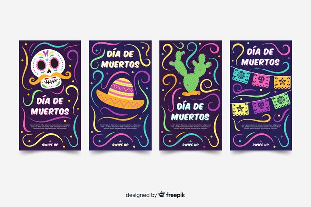 Dia de muertos instagram stories collection