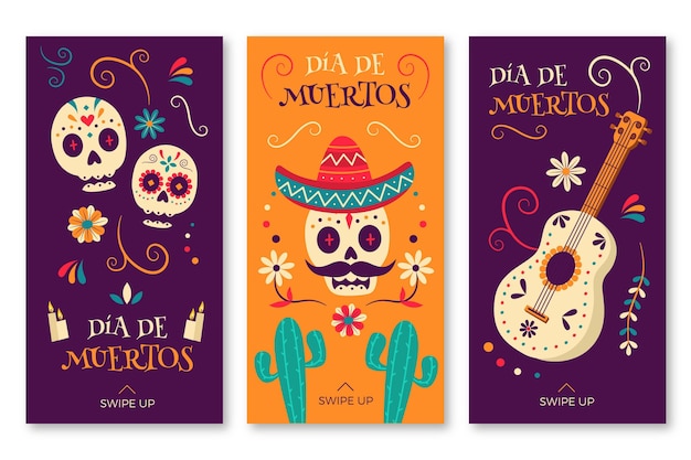 Dia de Muertos 인스 타 그램 스토리 컬렉션