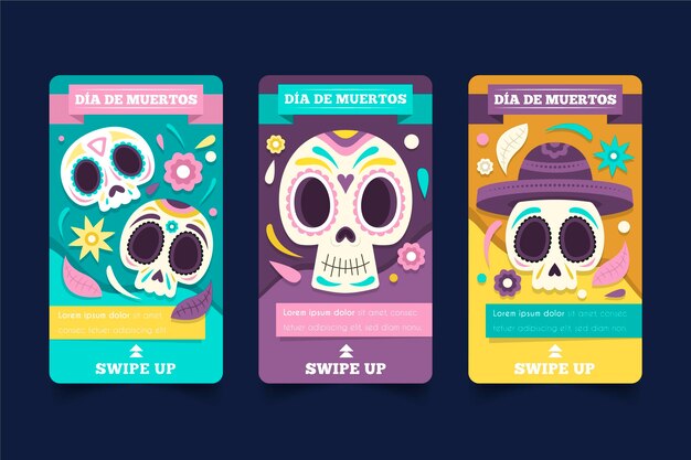 dia de muertos instagram stories collection