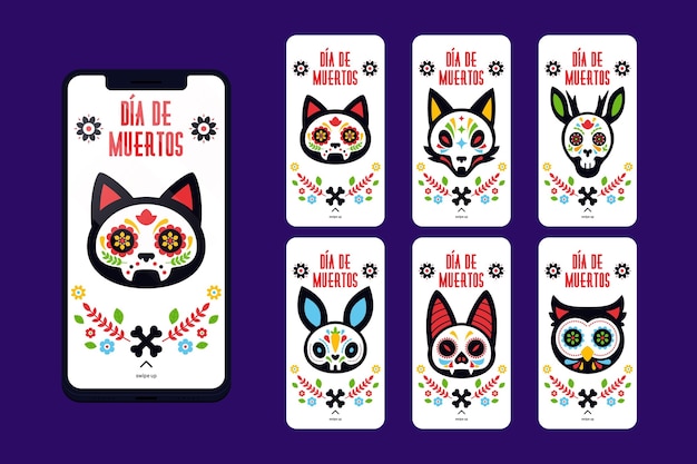 Día de muertos instagram stories collection