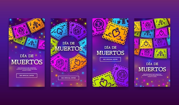 Dia de muertos instagram stories collection