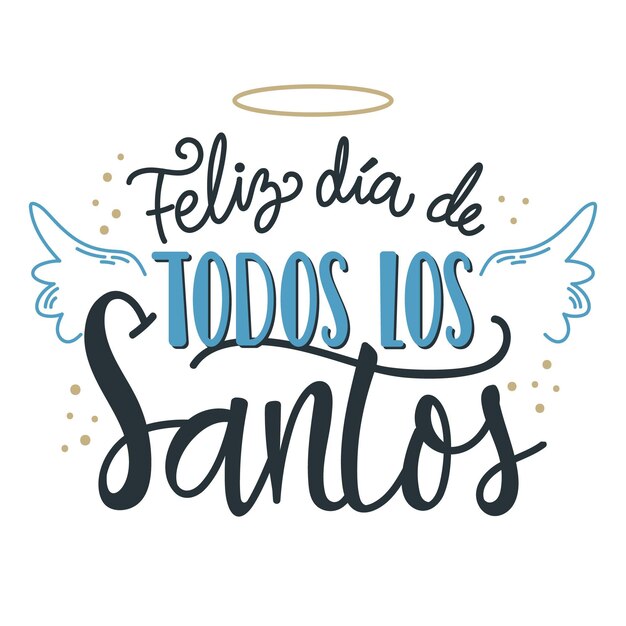 Dia de todos los santos lettering