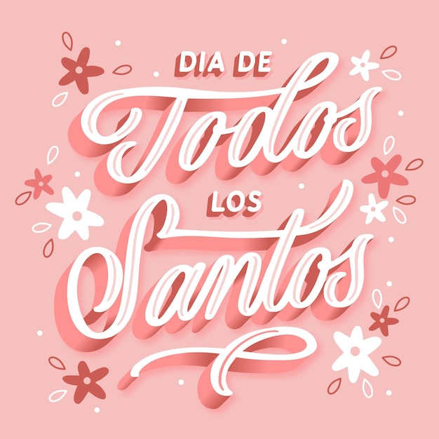 Díade todos los santos-レタリング