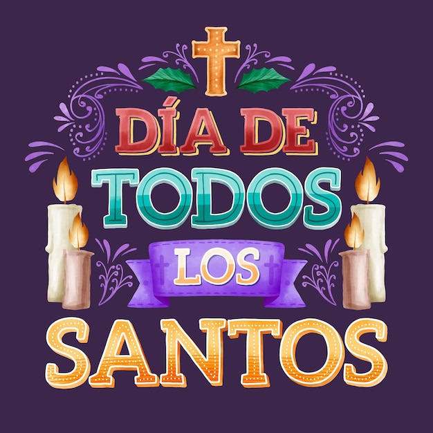 Díade todos los santos-レタリング