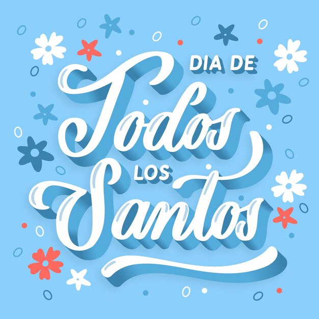 Díade todos los santos-レタリング