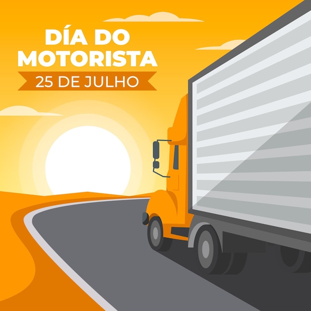 Бесплатное векторное изображение Иллюстрация празднования dia do motorista