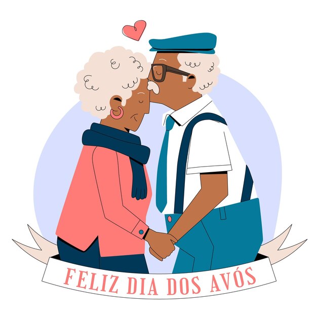 Dia dos avos celebration illustration