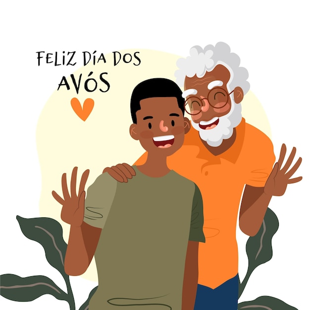 Dia dos avós illustration concept