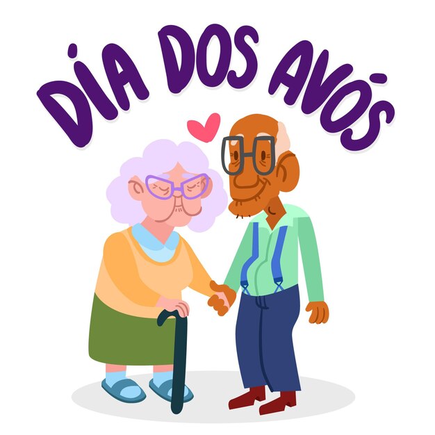 Dia dos avós illustration draw design