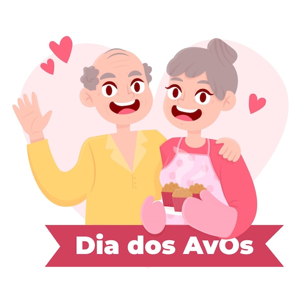 Vettore gratuito illustrazione di dia dos avós