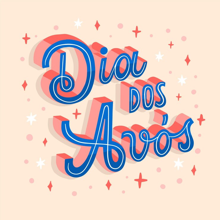 Free Vector dia dos avós lettering
