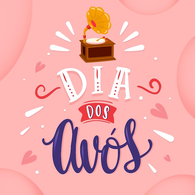 Free vector dia dos avos lettering