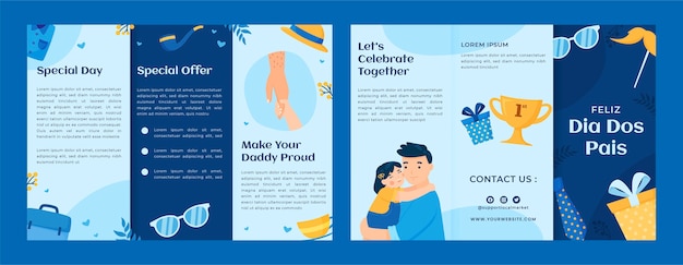 Free vector dia dos pais brochure design template