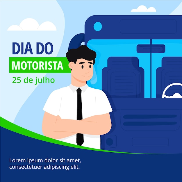 Free vector dia do motorista illustration