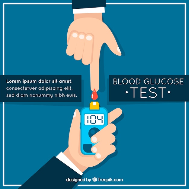 Diabetes testing blood background