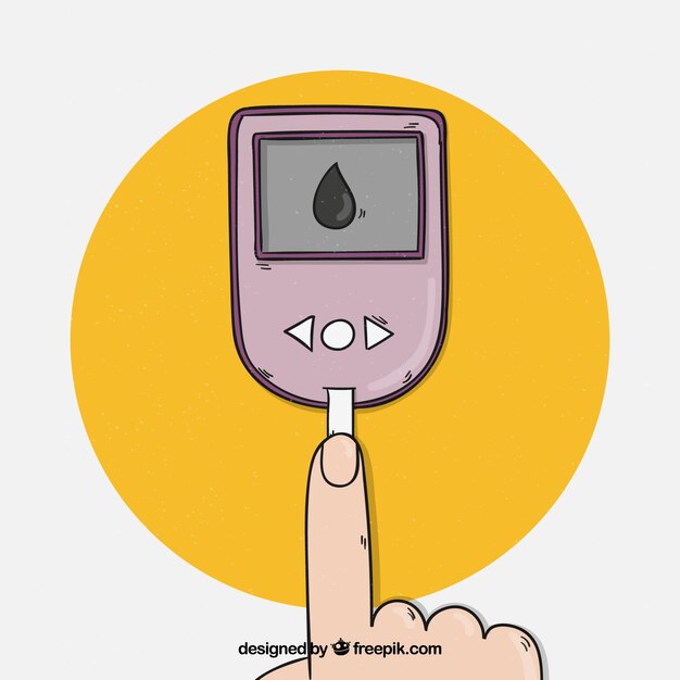 Diabetes testing blood background