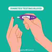 Free vector diabetes testing blood background