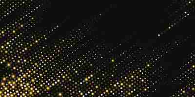 Free vector diagonal abstract golden glittering halftone background