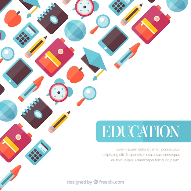 Free vector diagonal education elements background