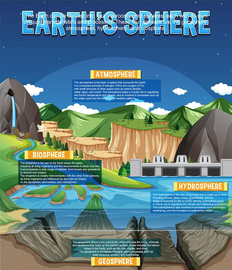 Free Vector diagram showing earths sphere