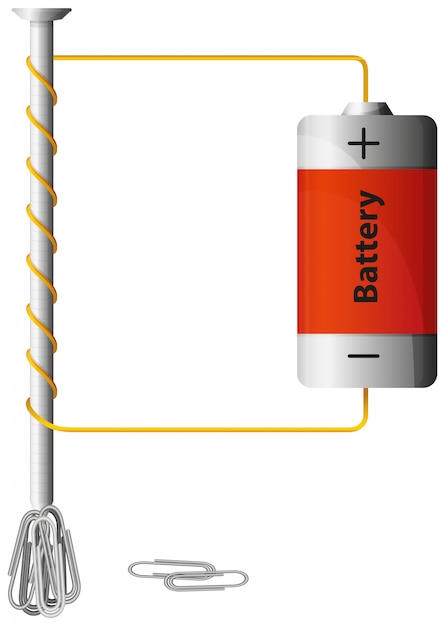 Diagram showing how power works with battery