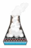 Free vector diagram showing smoke in chimney