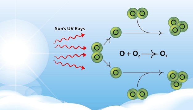 Free vector diagram showing sun ray