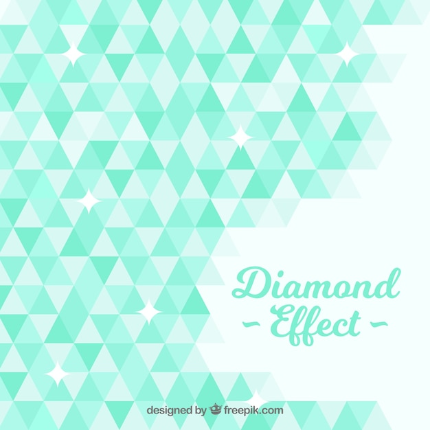 Diamond background with geometric shapes in green tones