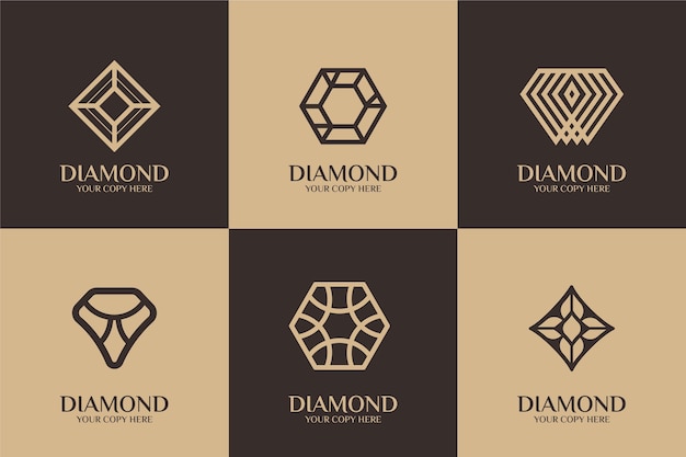 ダイヤモンドのロゴのテンプレートスタイル