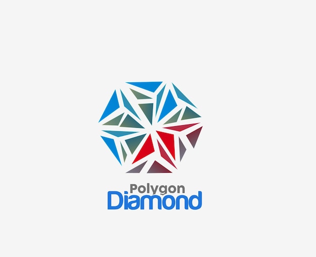 Шаблон векторного дизайна алмазного логотипа