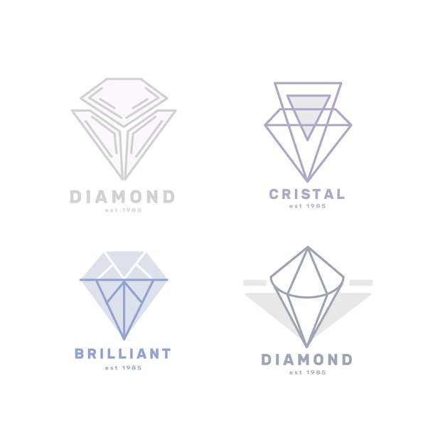 회사 컬렉션을위한 다이아몬드 로고