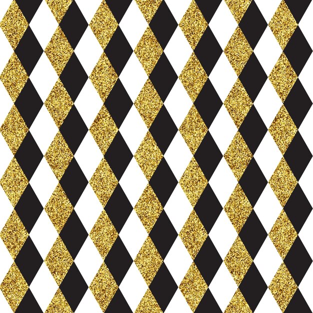 Diamond pattern background with a gold glitter design