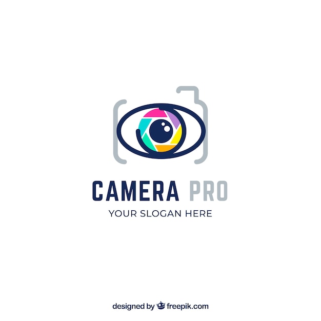 Diaphragm photography logo in colors