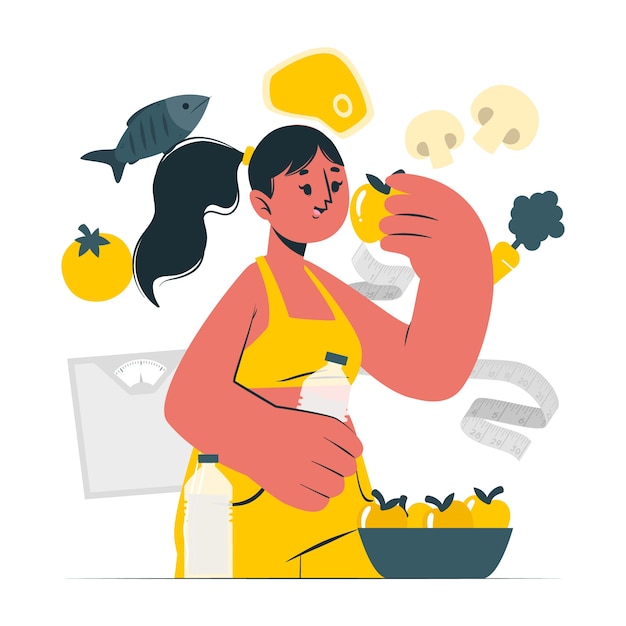 Diet concept illustration