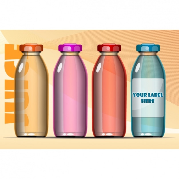 Free vector different bottles