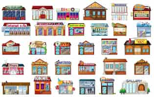 Free vector different buildings